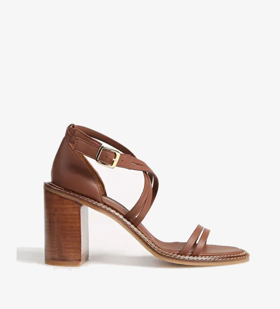 George Hogg Taba Kadın Deri Sandalet 10369-4SS - Görsel 1