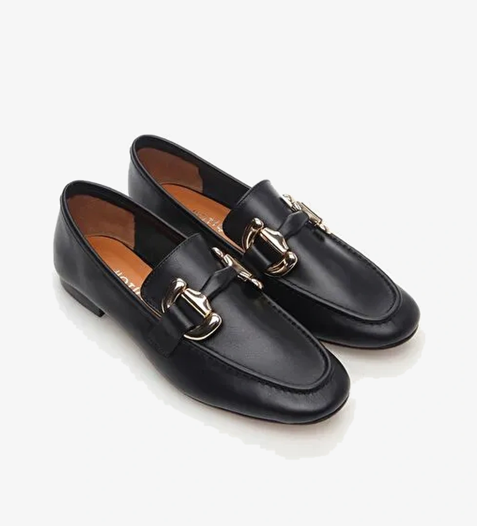 Hotiç Siyah Kadın Deri Loafer 01AYH283290A100 - Görsel 1