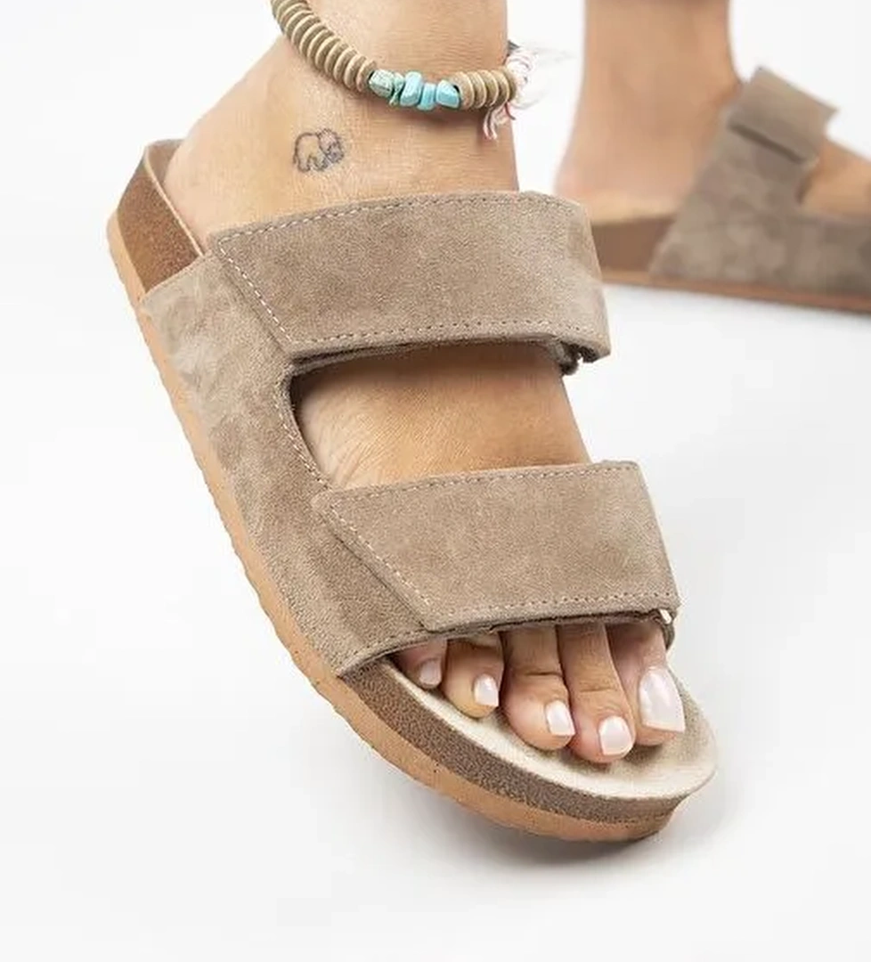 Manijero Vizon Kadın Süet Terlik MNJ.009.01 - Görsel 1