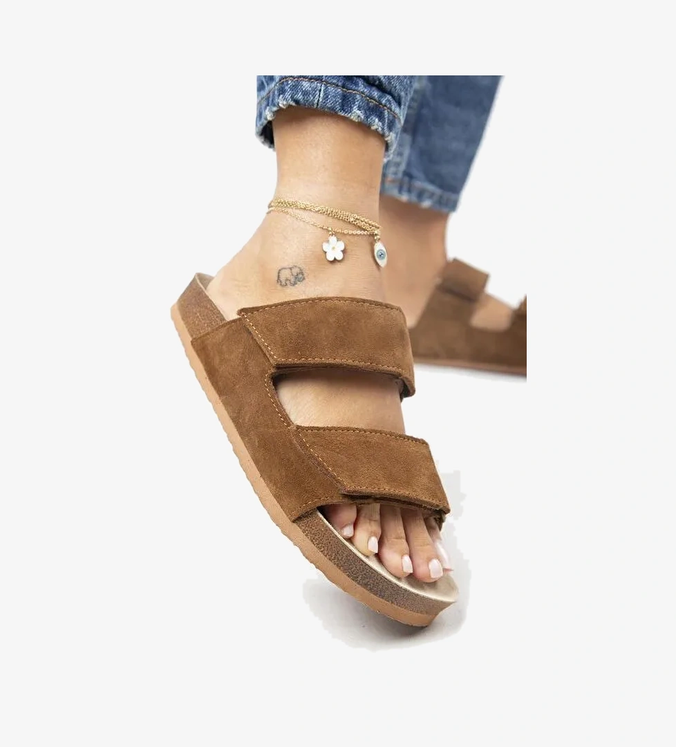 Manijero Taba Kadın Süet Terlik MNJ.009.02 - Görsel 1