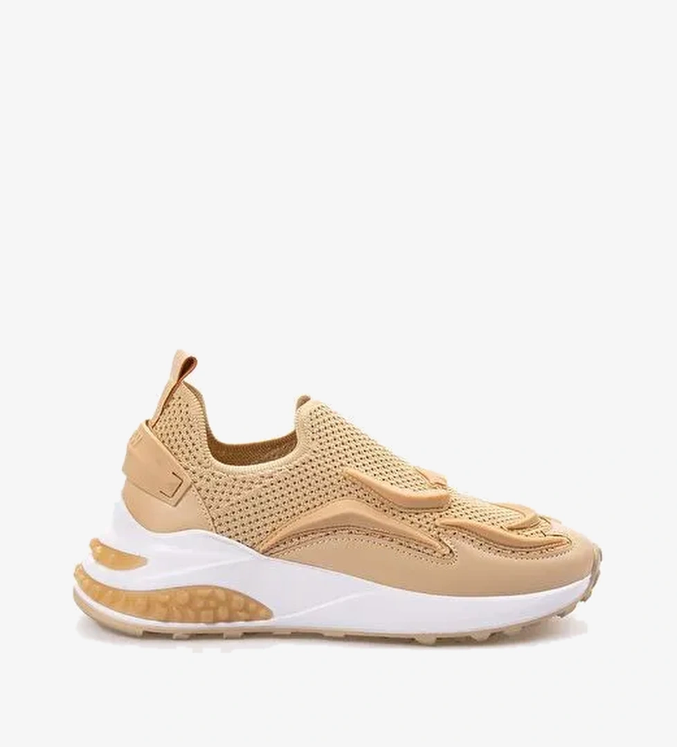 Kemal Tanca Bej Kadın Deri - Kumaş Sneaker 241TCK839 039 - Görsel 1