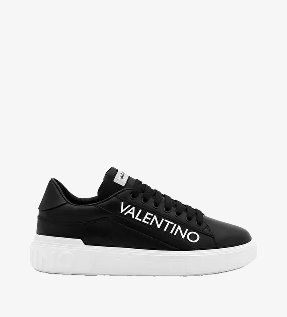 Valentino Siyah - Beyaz Erkek Deri Sneaker REY - Görsel 1
