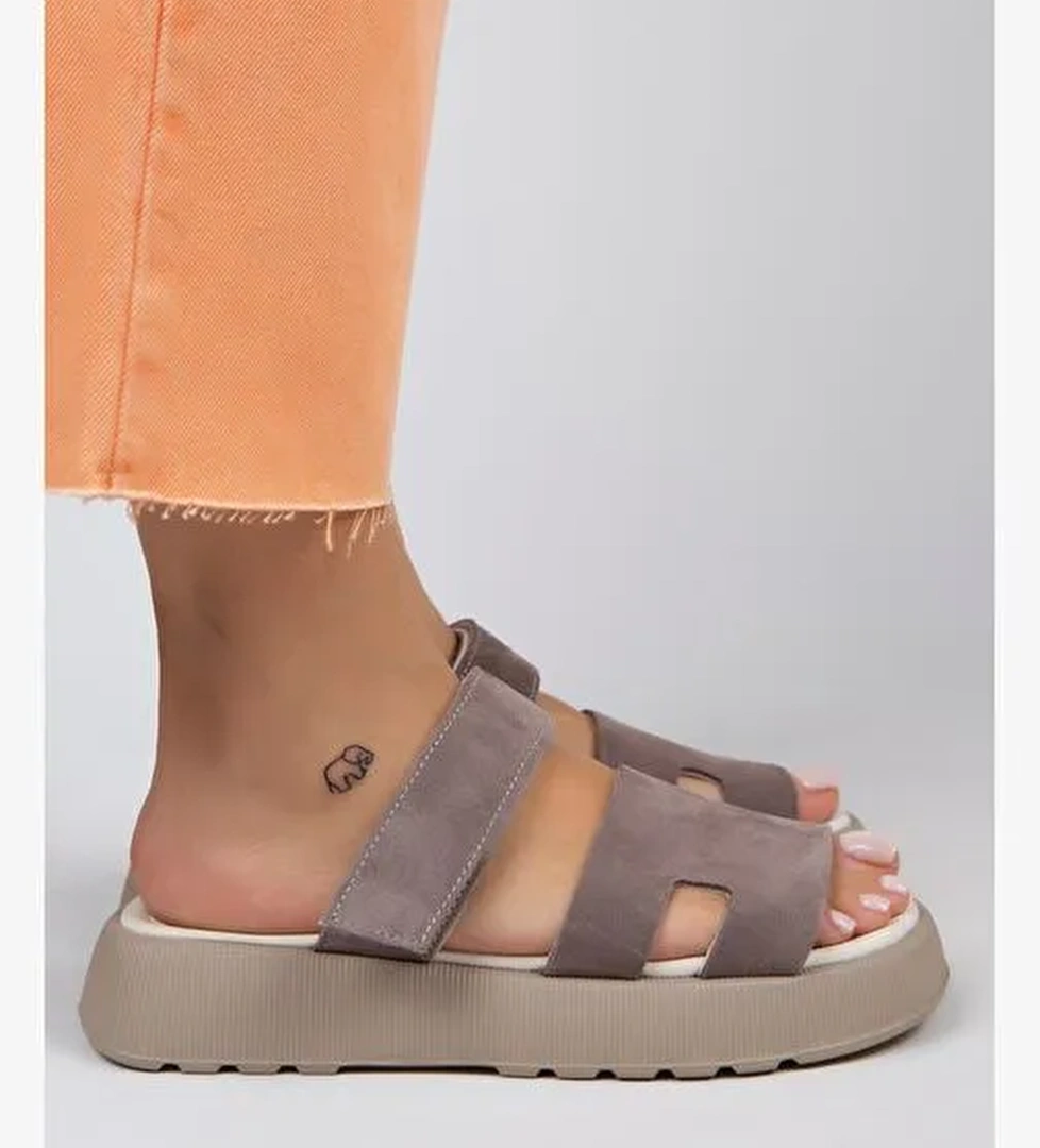 Manijero Vizon Kadın Deri Terlik MNJ.031.02 - Görsel 1