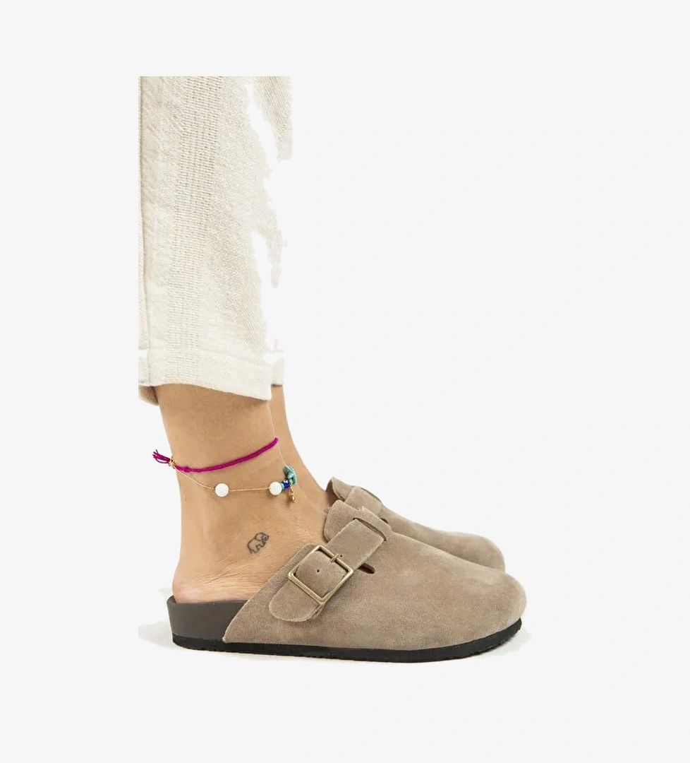 Manijero Vizon Kadın Süet Terlik MNJ.119.01 - Görsel 1