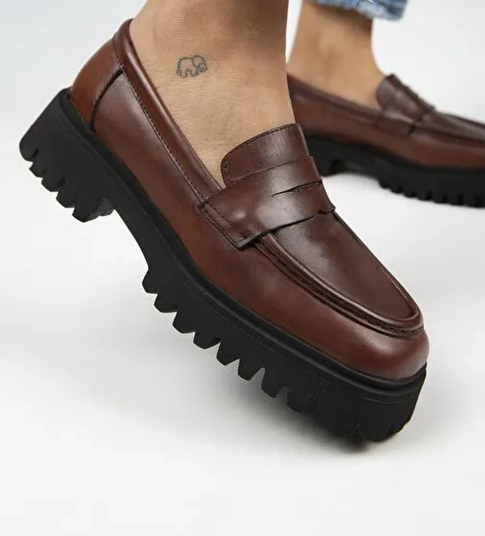 Manijero Taba Kadın Deri Loafer MNJ.113.02 - Görsel 1