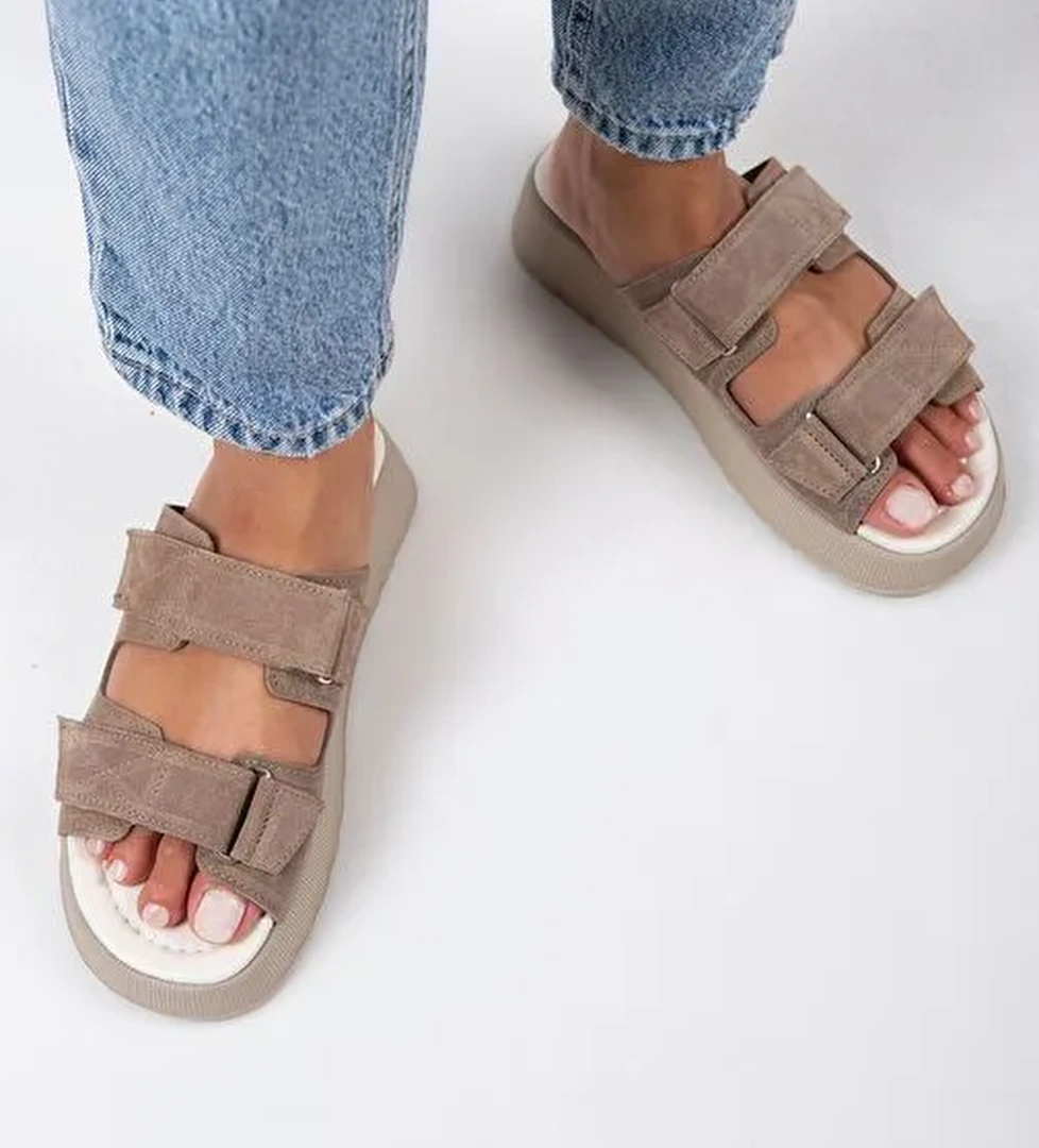 Manijero Vizon Kadın Süet Terlik MNJ.082.05 - Görsel 1