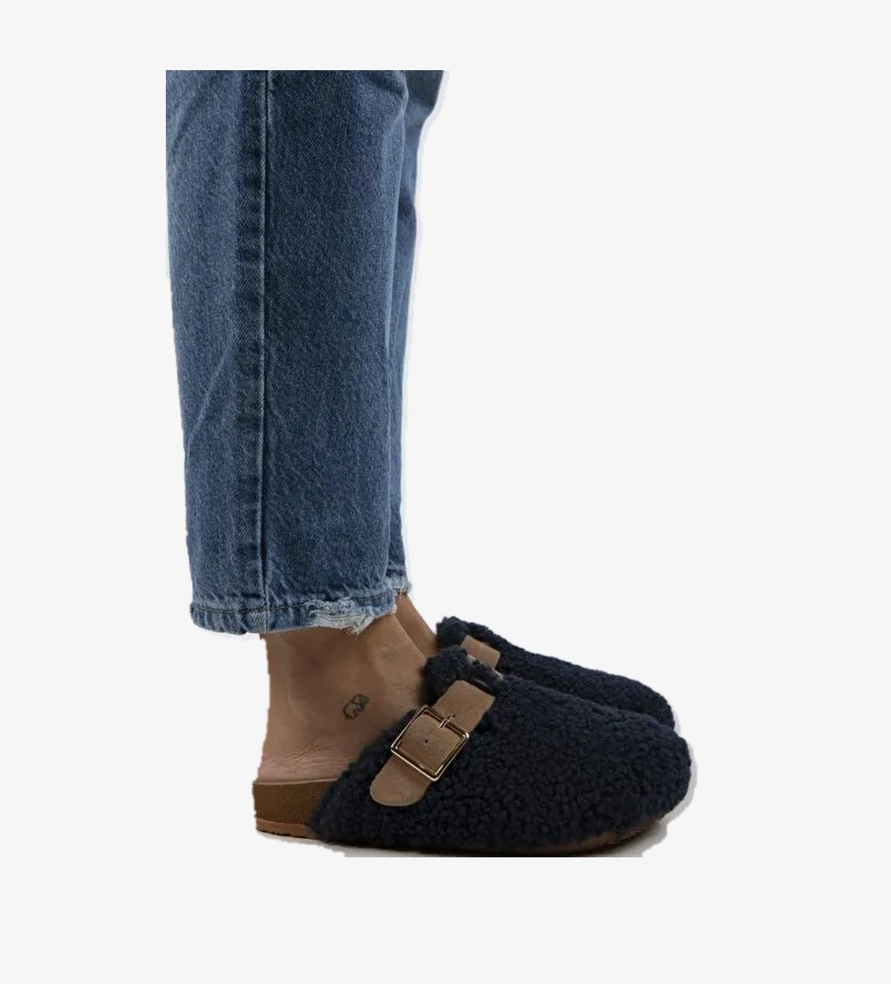 Manijero Lacivert-Kum Kadın Terlik MNJ.101.07 - Görsel 1