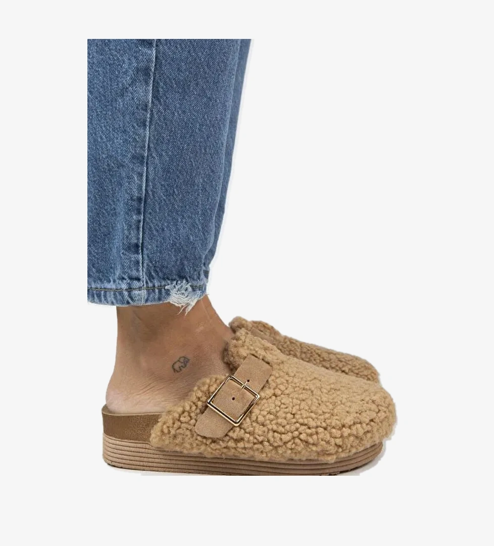 Manijero Karamel Kadın Terlik MNJ.105.08 - Görsel 1