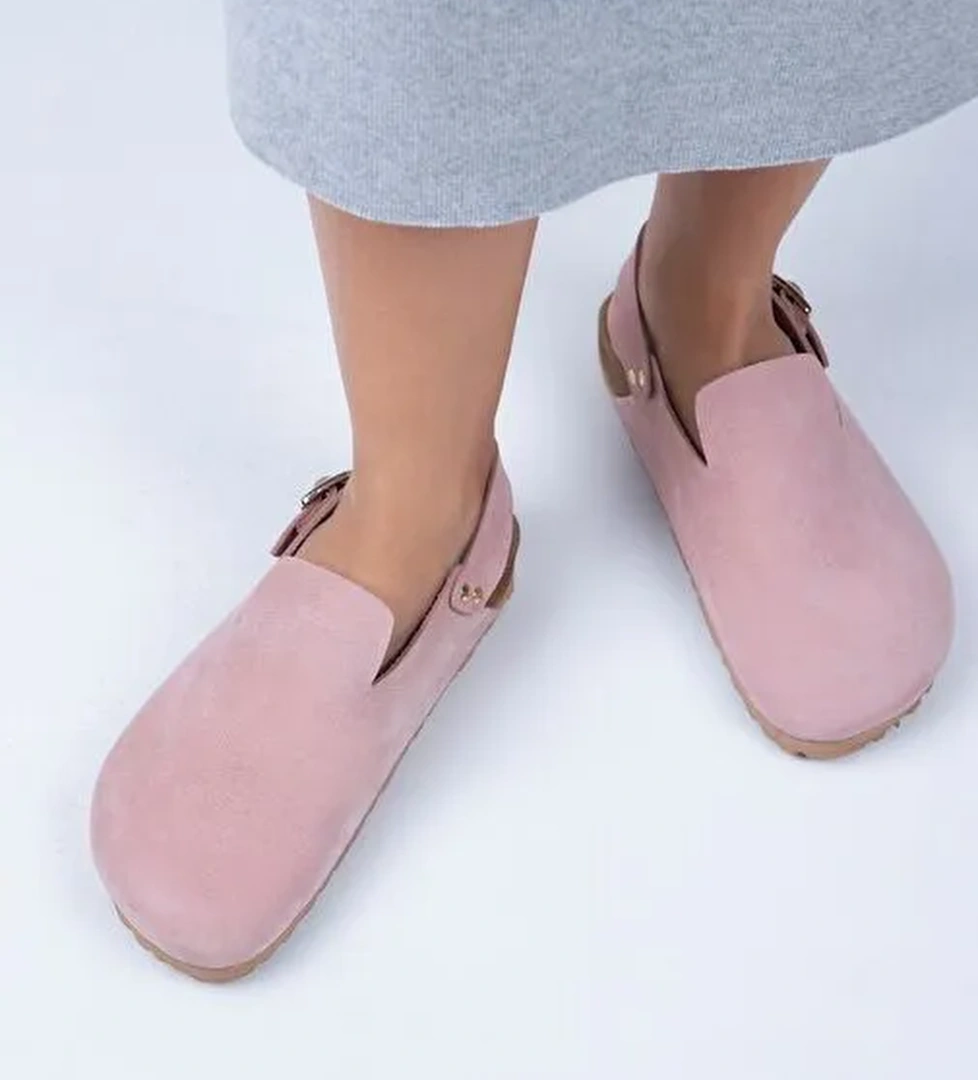 Manijero Pembe Kadın Deri Sandalet MNJ.076.07 - Görsel 1