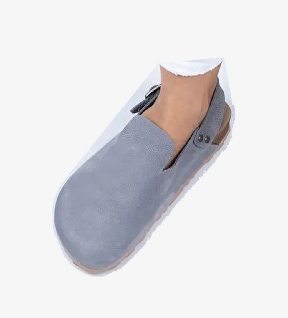 Manijero Gri Kadın Deri Sandalet MNJ.076.08 - Görsel 1