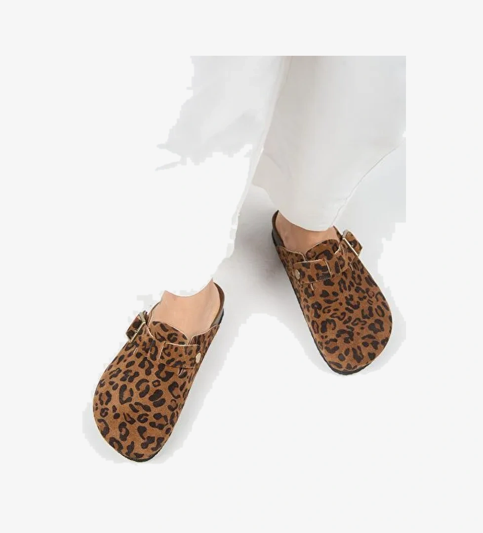 Manijero Taba Kadın Deri Terlik MNJ.120.02 - Görsel 1