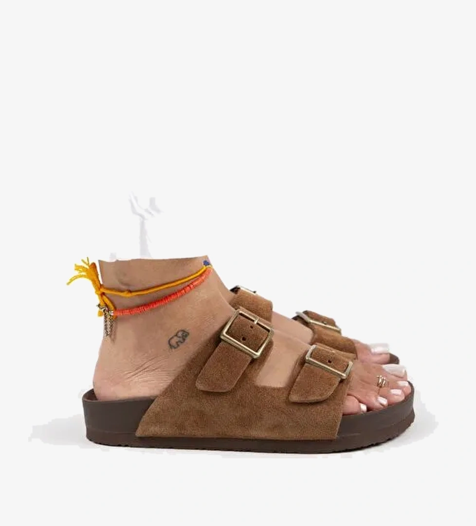 Manijero Taba Kadın Süet Terlik MNJ.124.02 - Görsel 1