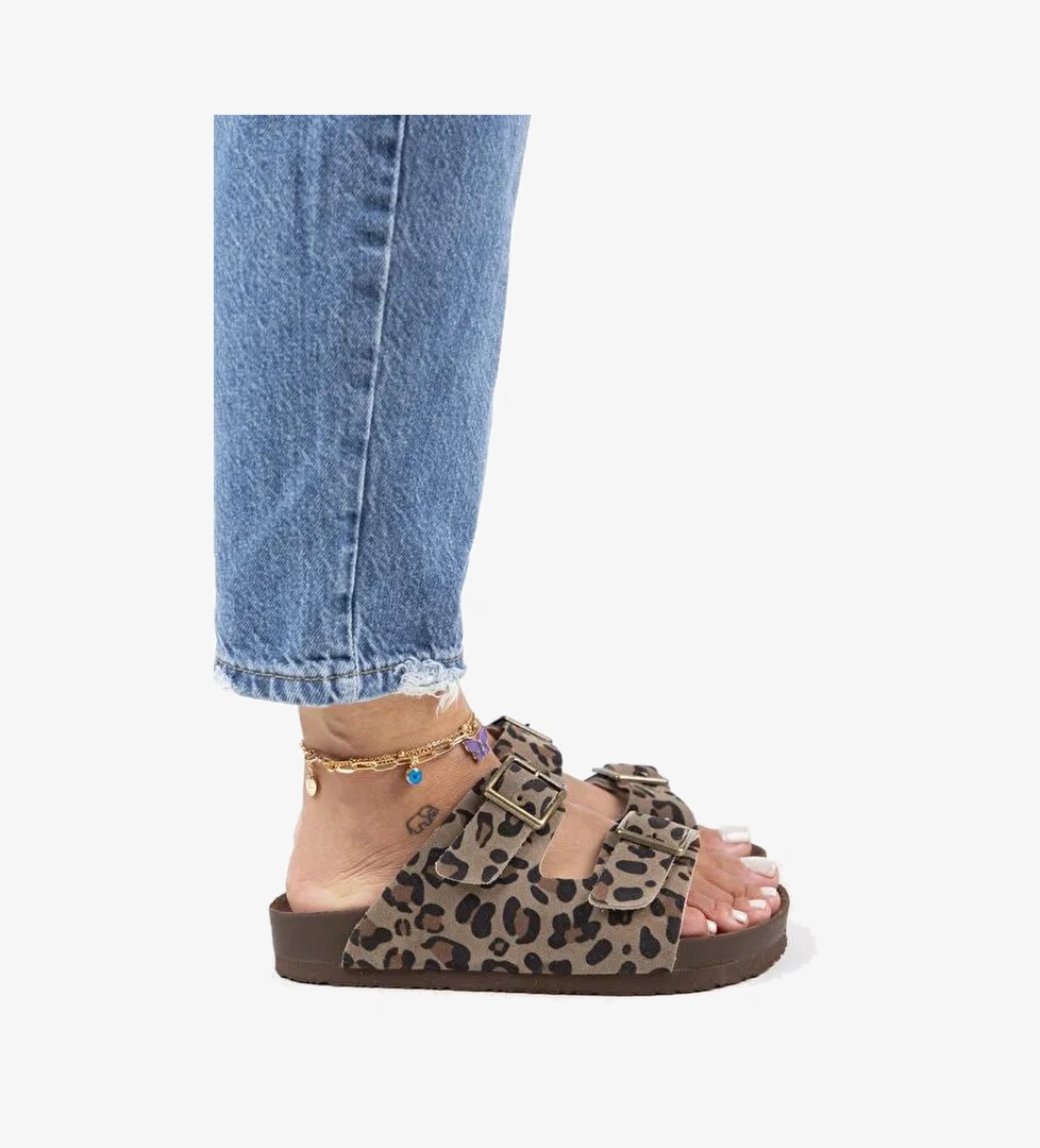 Manijero Vizon Kadın Deri Terlik MNJ.125.01 - Görsel 1