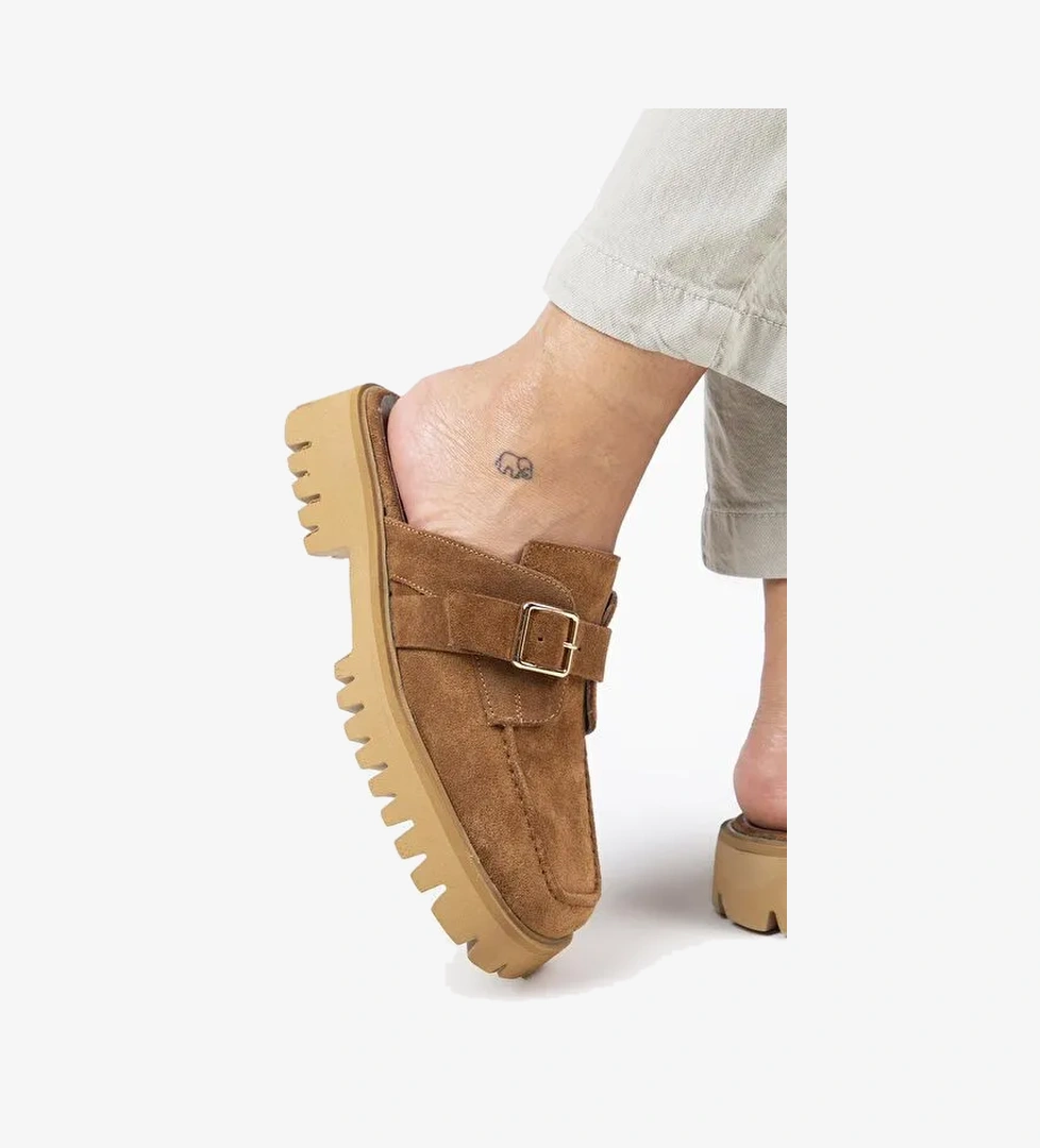 Manijero Taba Kadın Süet Terlik MNJ.126.02 - Görsel 1