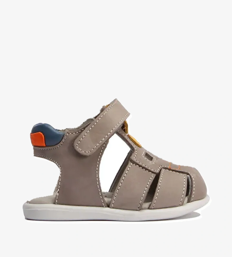 Kifidis Gri Erkek Çocuk Nubuk Sandalet 3KİP1ILKEÇ00001 - Görsel 1