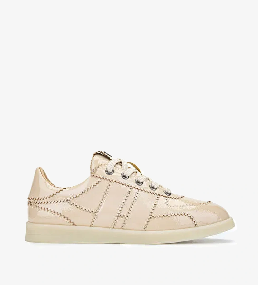 Tamer Tanca Kadın Hakiki Deri Bej Sneakers & Spor Ayakkabı - Görsel 1