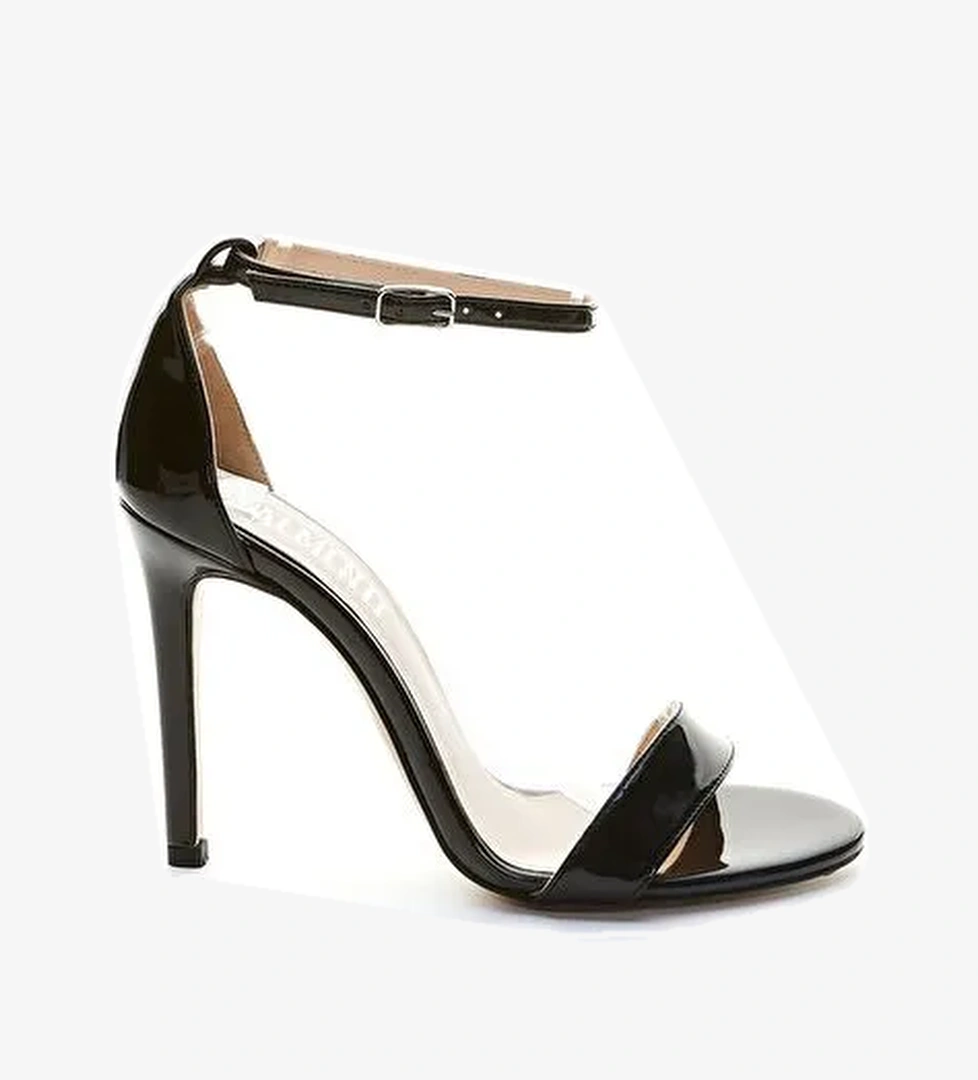 Valmenti Sophia Kadın Siyah Rugan Hakiki Deri Topuklu Ayakkabı - Görsel 1