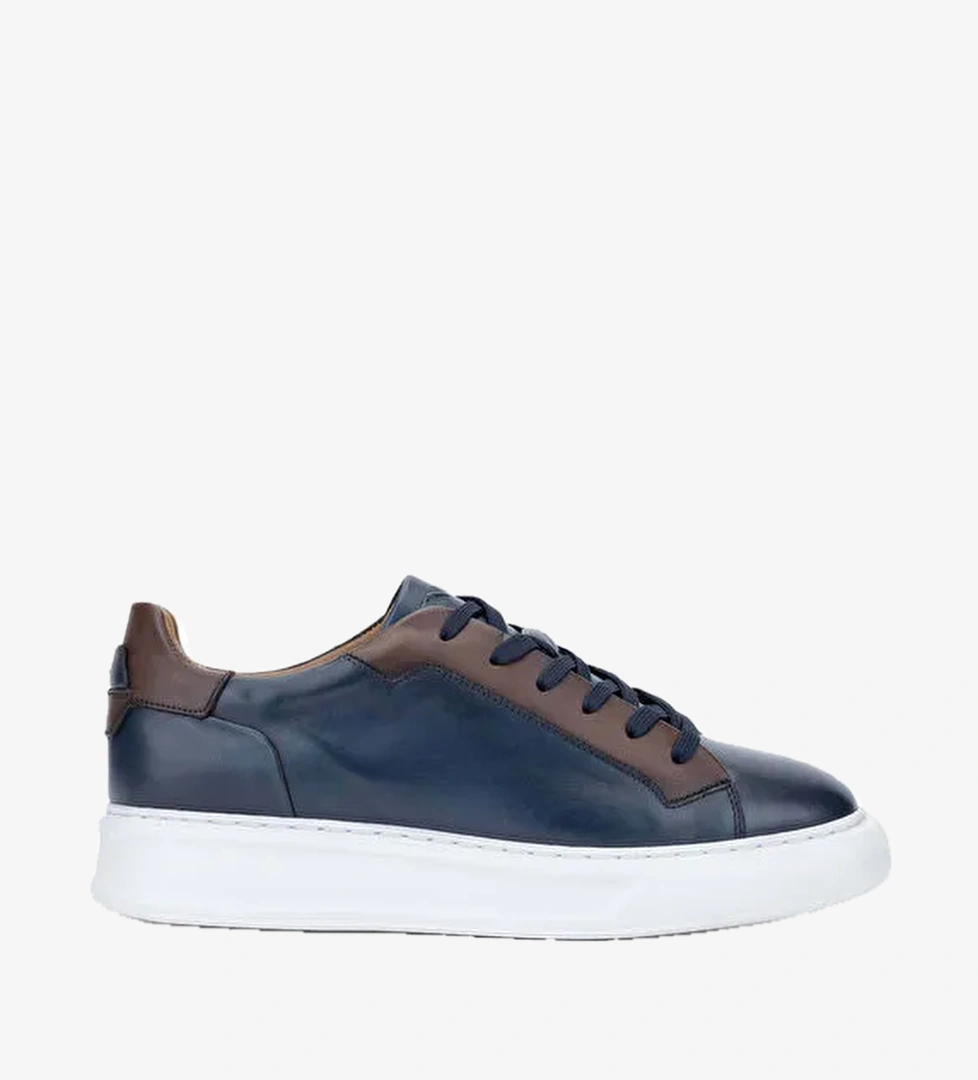 Tamer Tanca Kahverengi-Yeşil Erkek Deri Günlük Ayakkabı 233 3148 ERK AYK Y24 - Görsel 1