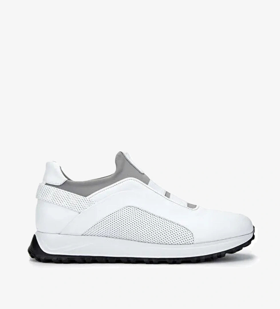 Tamer Tanca Erkek Hakiki Deri Beyaz Casual Ayakkabı - Görsel 1