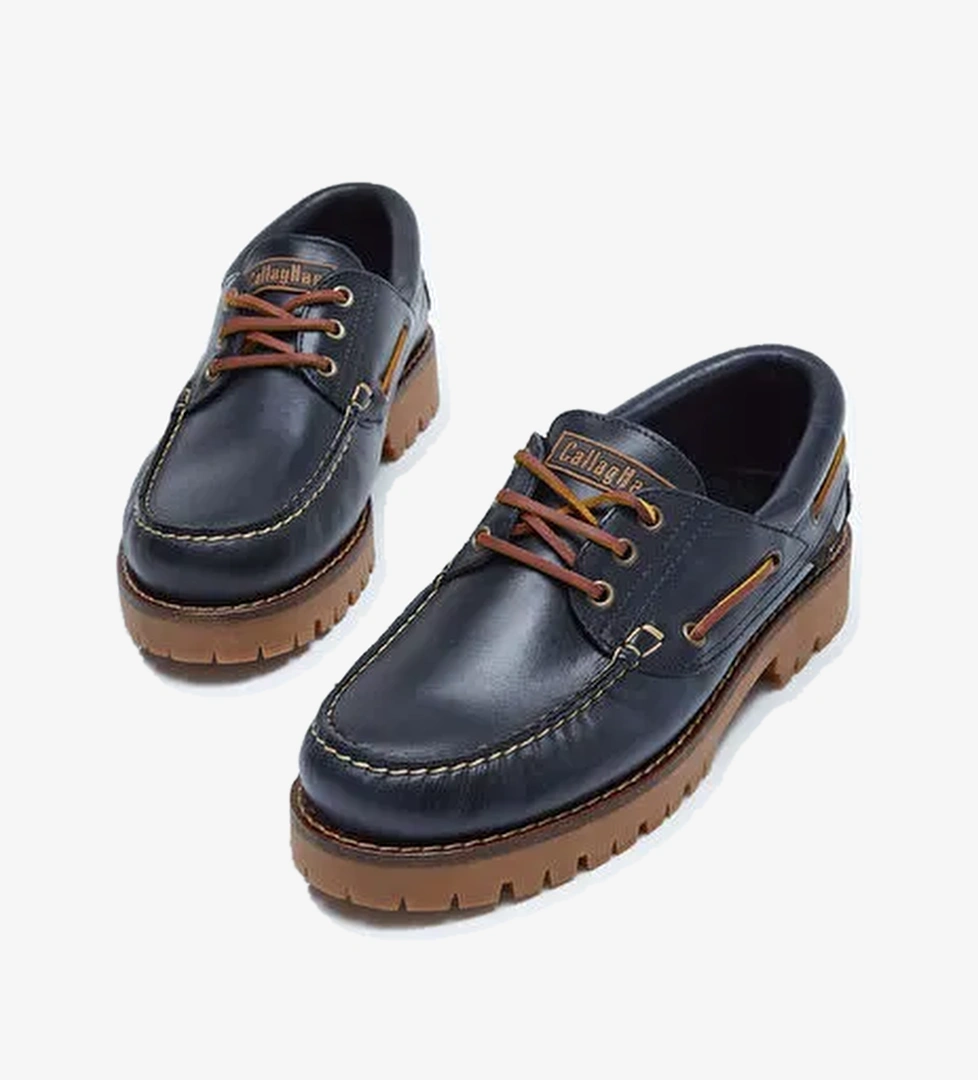 CALLAGHAN Erkek Hakiki Deri Mavi Loafer Ayakkabı - Görsel 1
