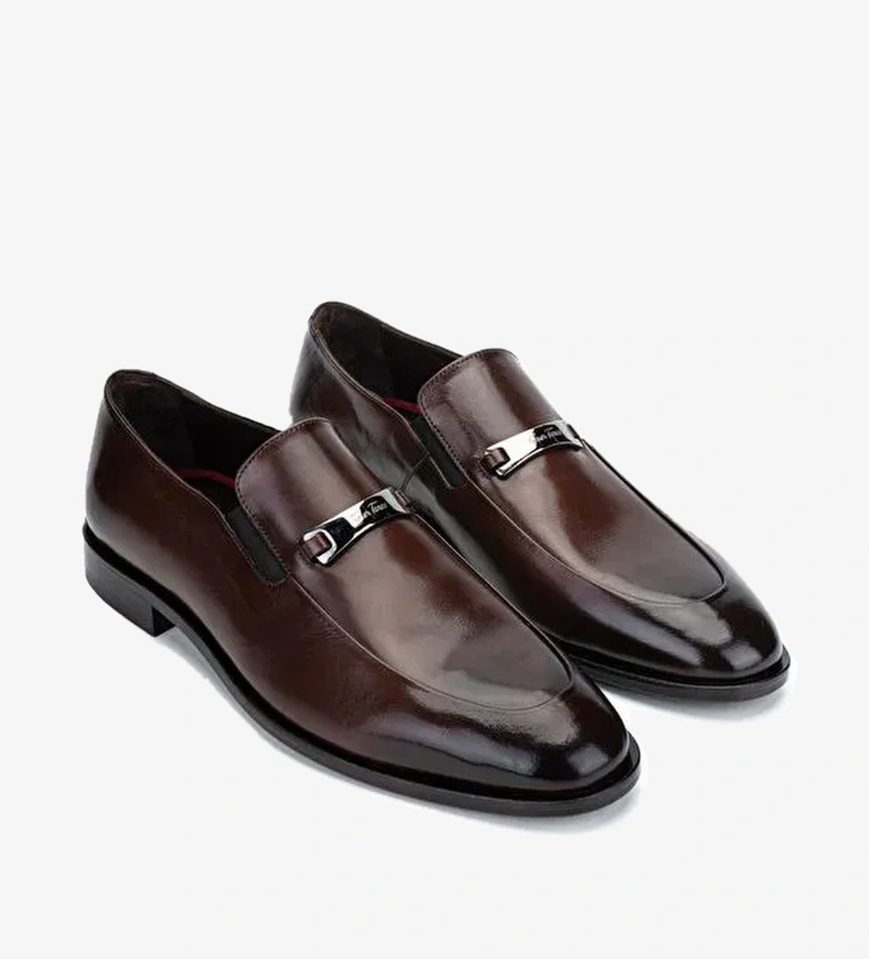 Tamer Tanca Erkek Hakiki Deri Taba Bufalo Loafer Ayakkabı - Görsel 1