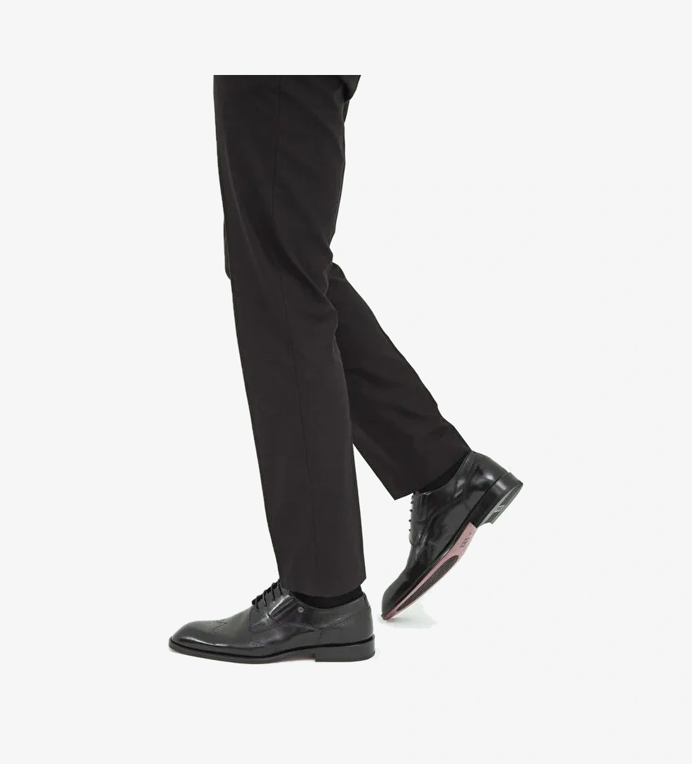 Tamer Tanca Siyah Erkek Deri Klasik Ayakkabı 183 25104 ERK AYK SK22/23 - Görsel 1