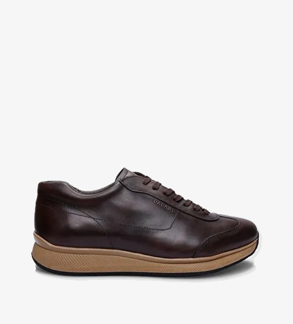 Cabani Ayakkabı Kahverengi Erkek Deri Sneaker 101398S - Görsel 1