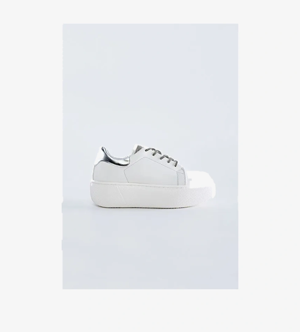 Valmenti Moena Kadın Beyaz Suni Deri Spor Ayakkabı - Görsel 1