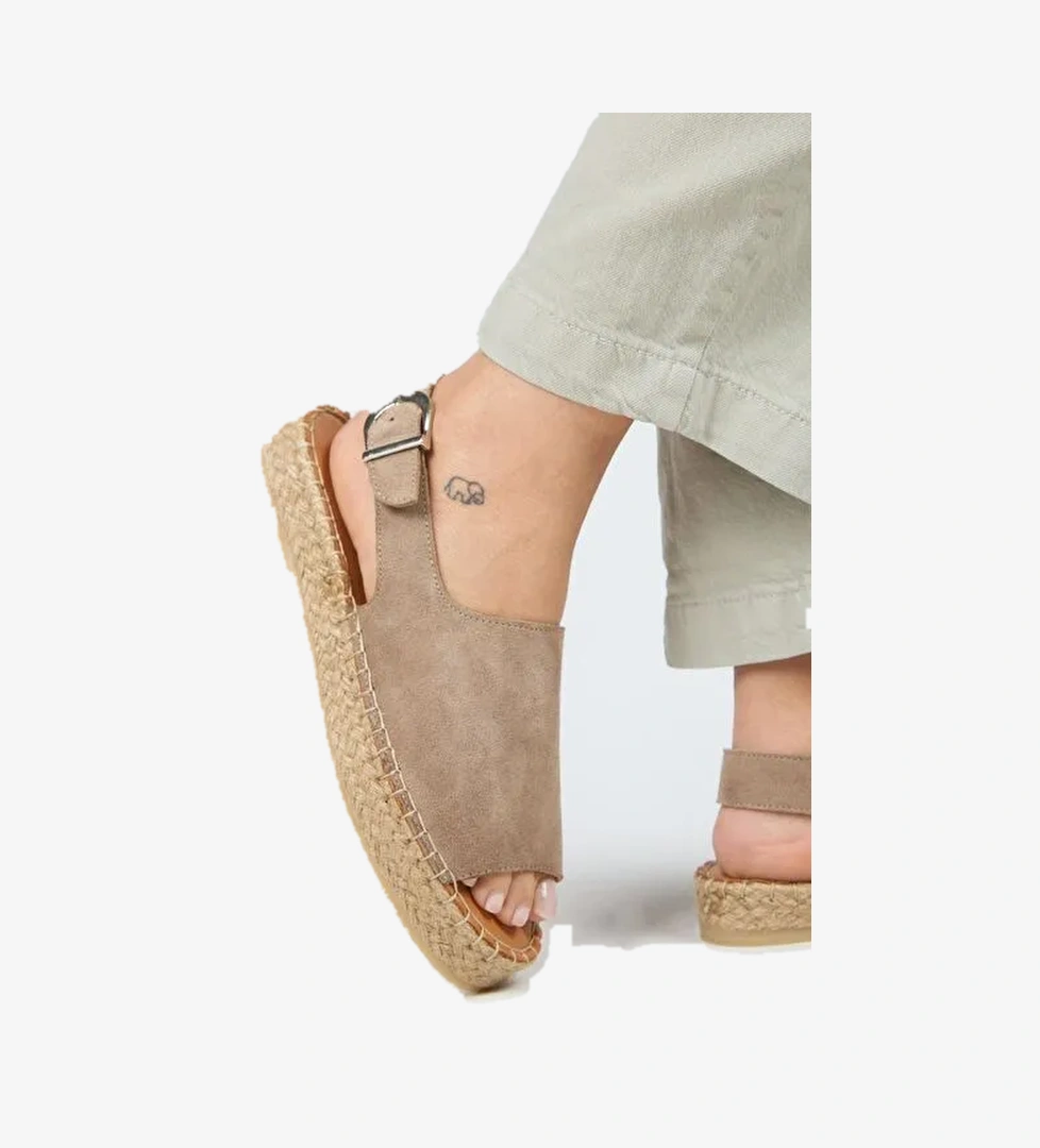 Manijero Vizon Kadın Süet Sandalet MNJ.007.01 - Görsel 1