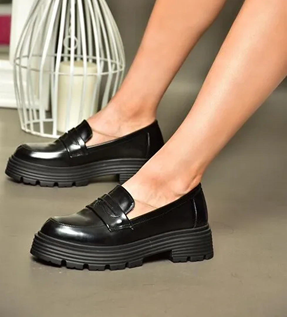 Fox Shoes Siyah Kadın Günlük Ayakkabı 11432 - Görsel 1