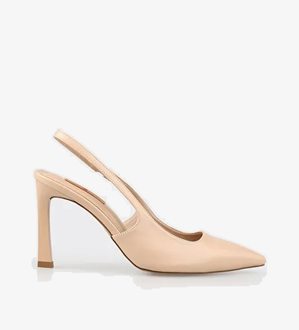 Bej Kadın Topuklu Ayakkabı - Görsel 1