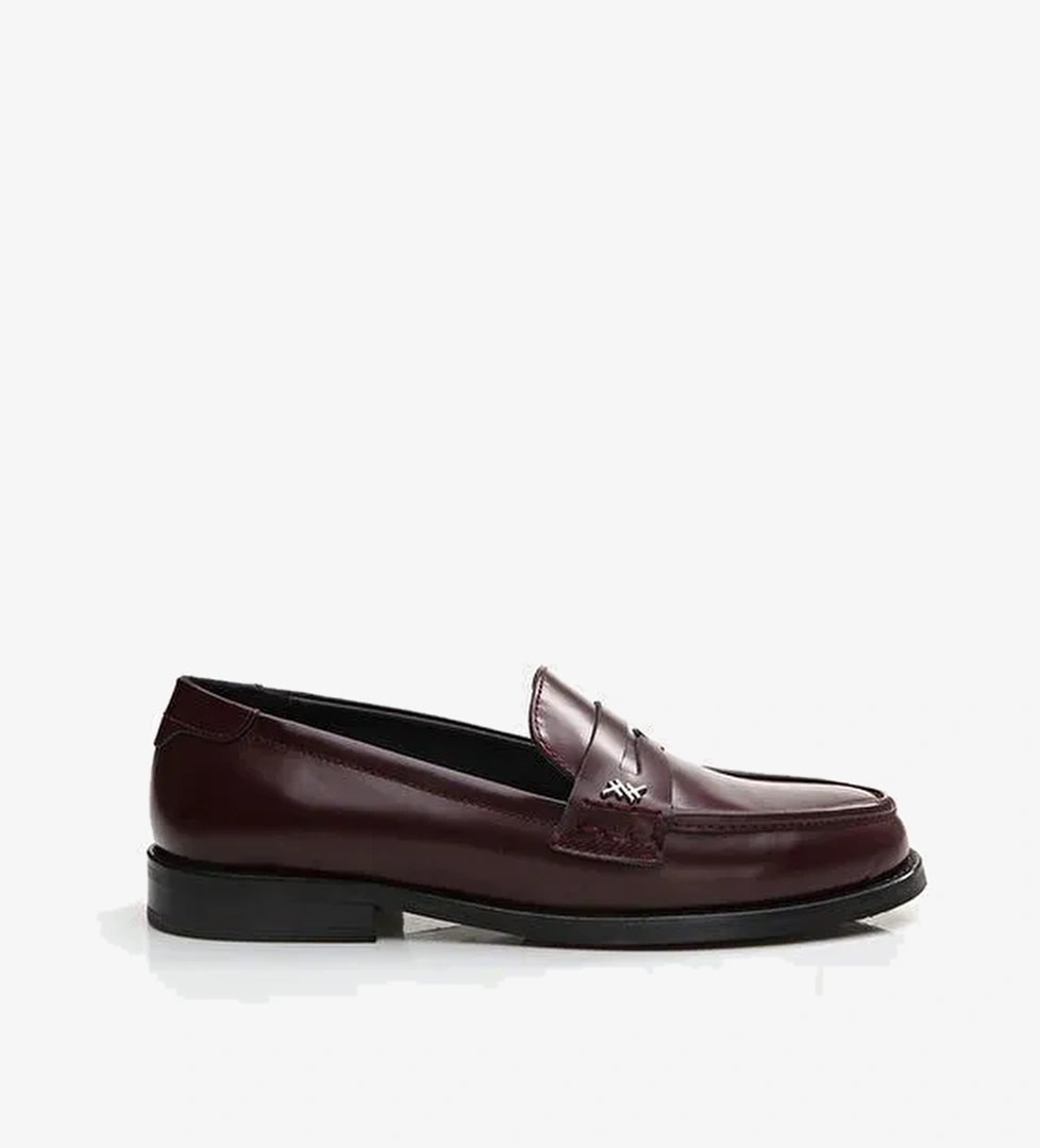 Hotiç Bordo Kadın Deri Loafer 01AYH291700A780 - Görsel 1