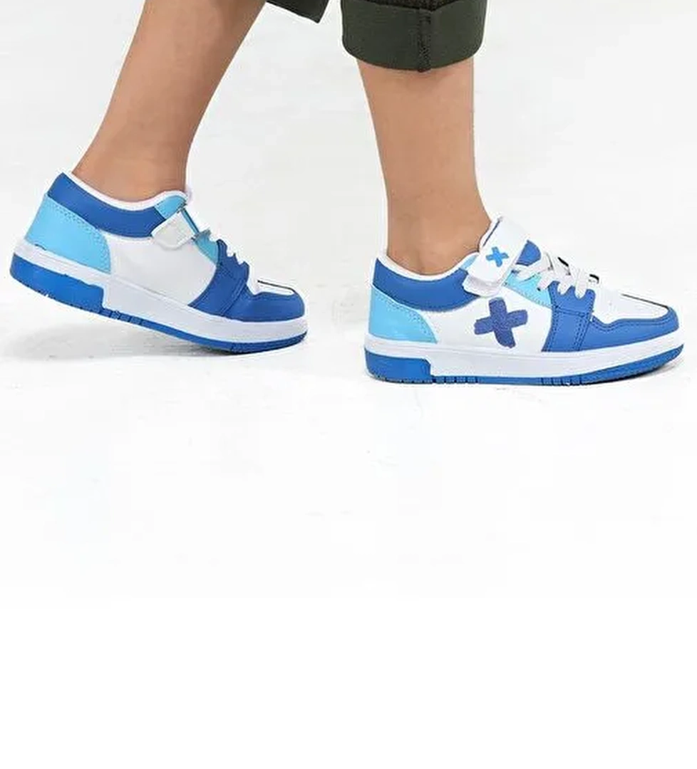 Casa Mavi Beyaz Erkek Çocuk Sneakers - Görsel 1