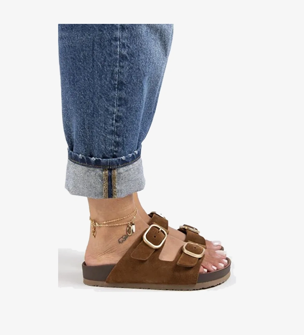 Manijero Taba Kadın Süet Terlik MNJ.127.03 - Görsel 1