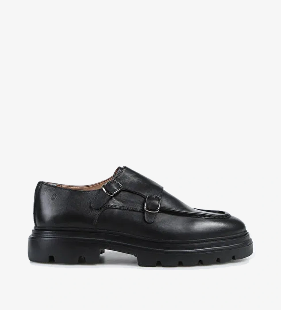 Fabrika Siyah Erkek Deri Klasik Ayakkabı WOLF-BRADY