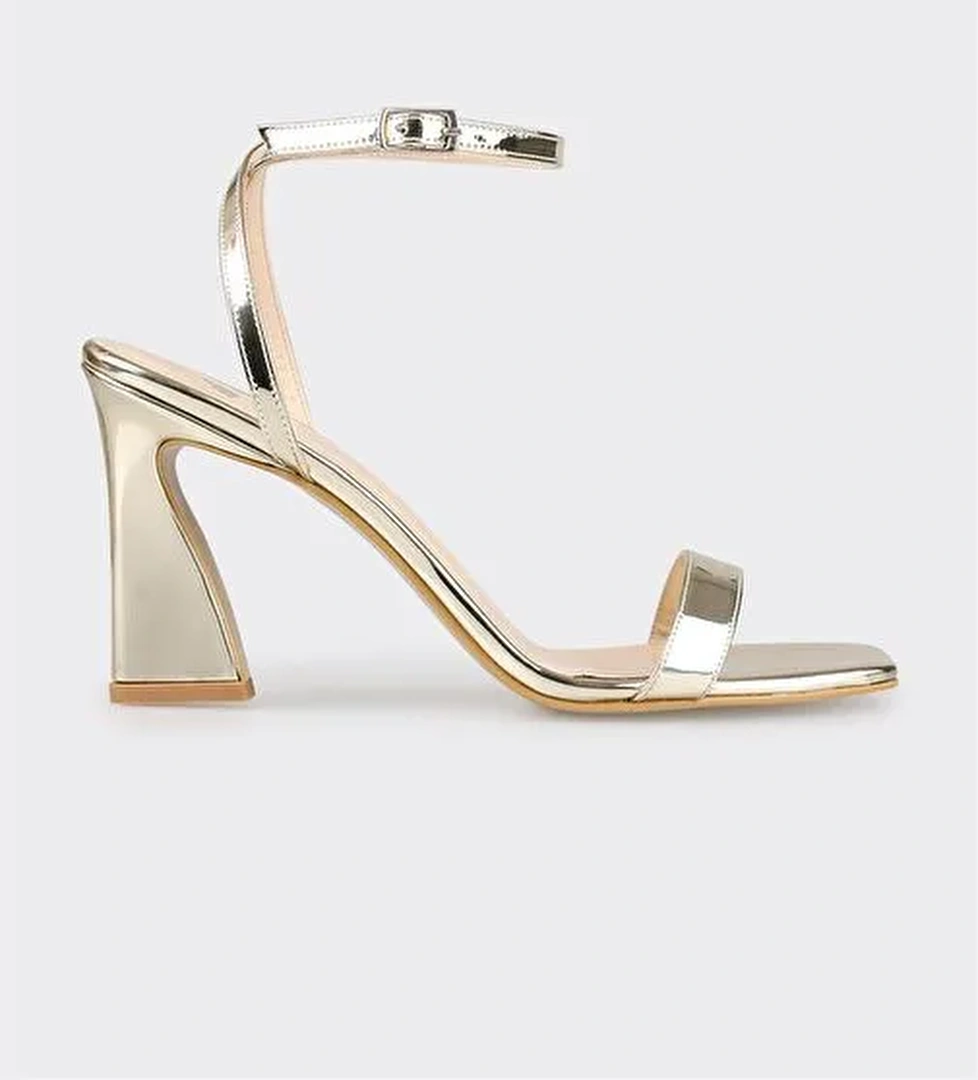 Gold Kadın Topuklu Sandalet - Görsel 1