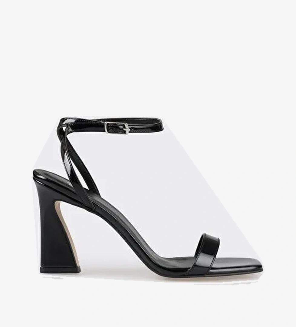 Siyah Kadın Topuklu Sandalet - Görsel 1