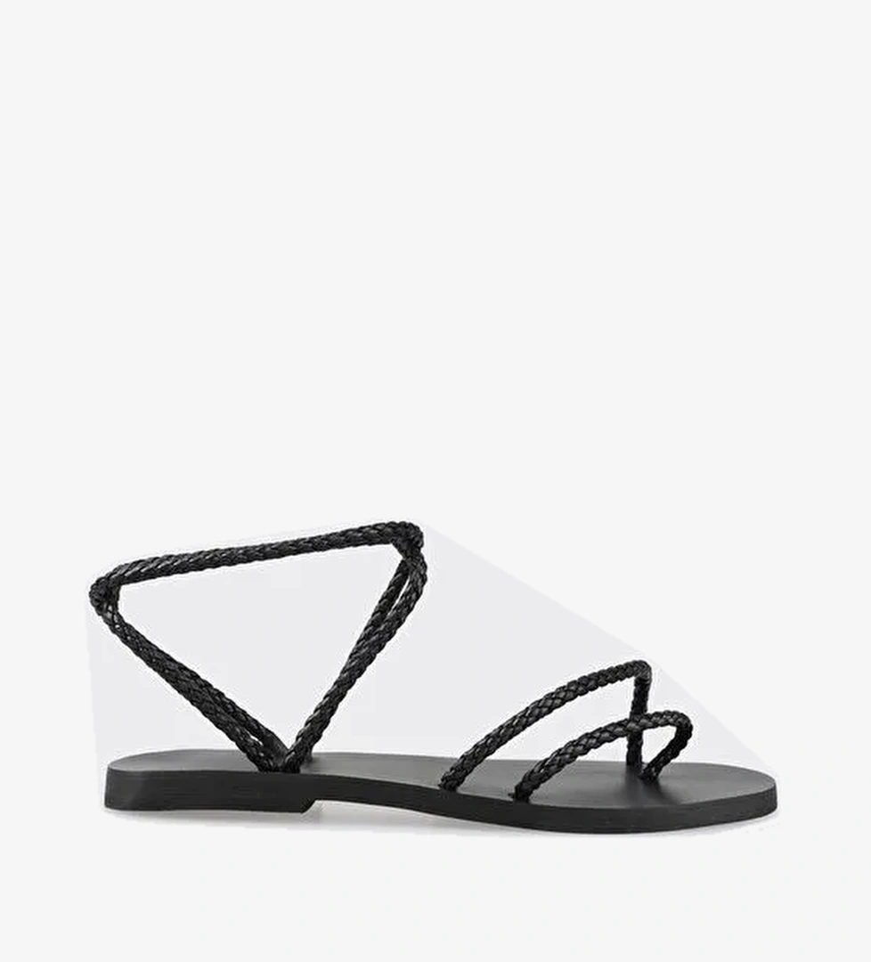 Siyah Kadın Parmak Arası Sandalet - Görsel 1