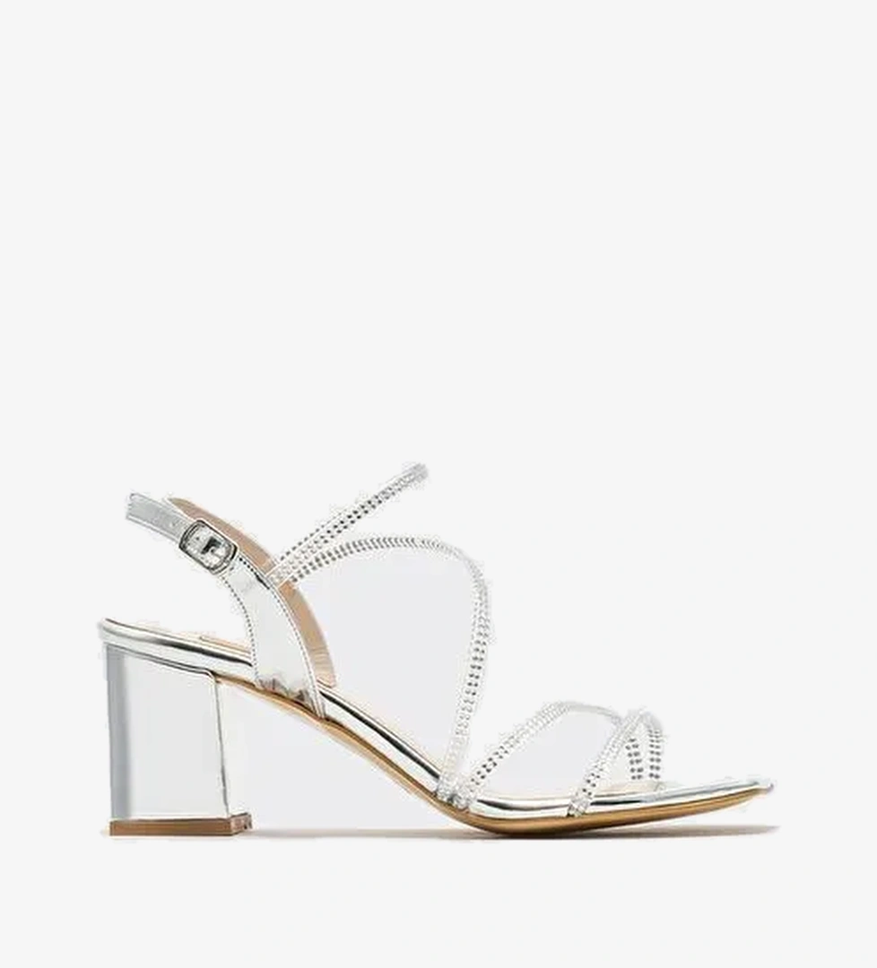 Lame Kadın Topuklu Sandalet - Görsel 1