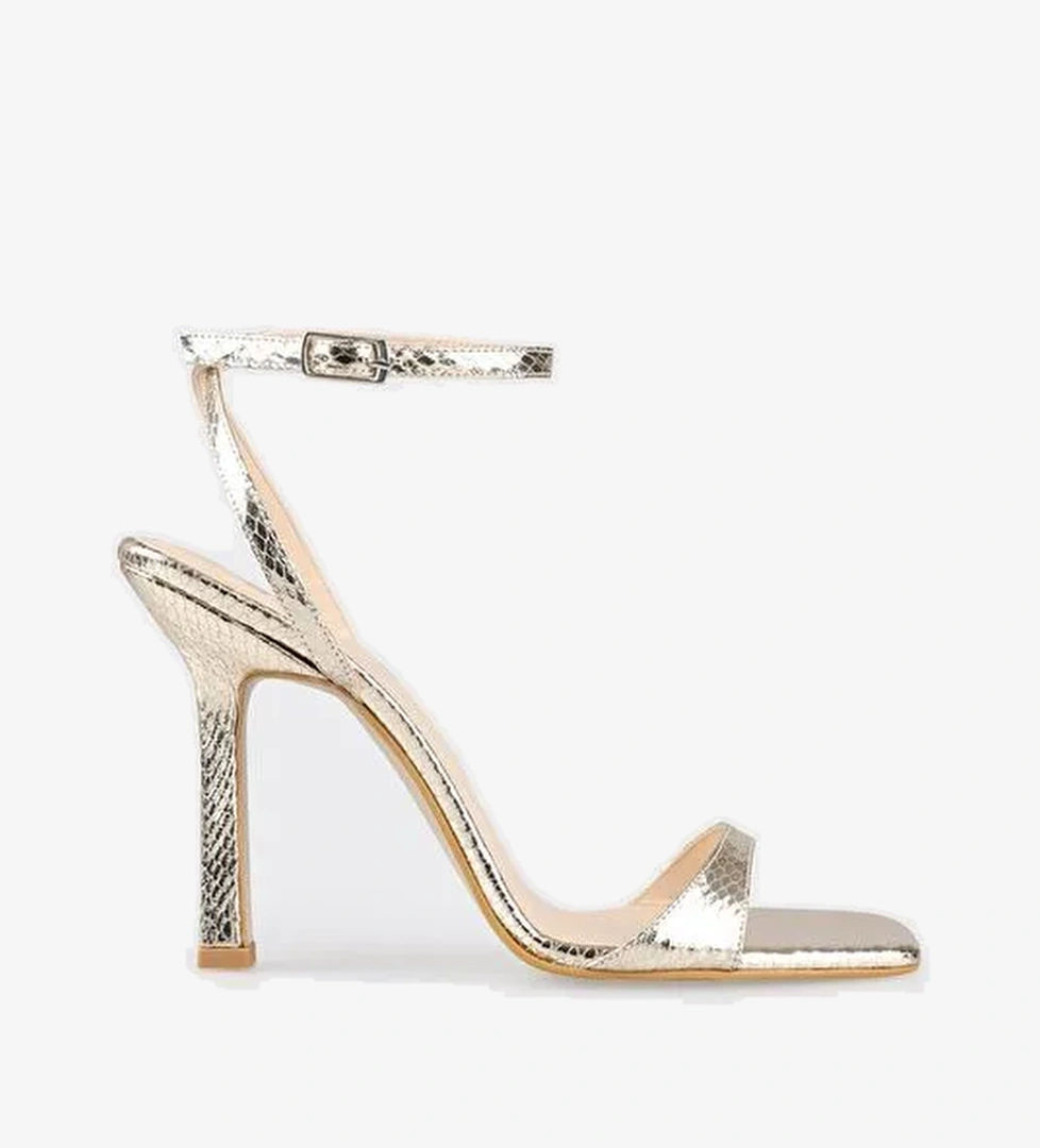 Gold Kadın Topuklu Sandalet - Görsel 1