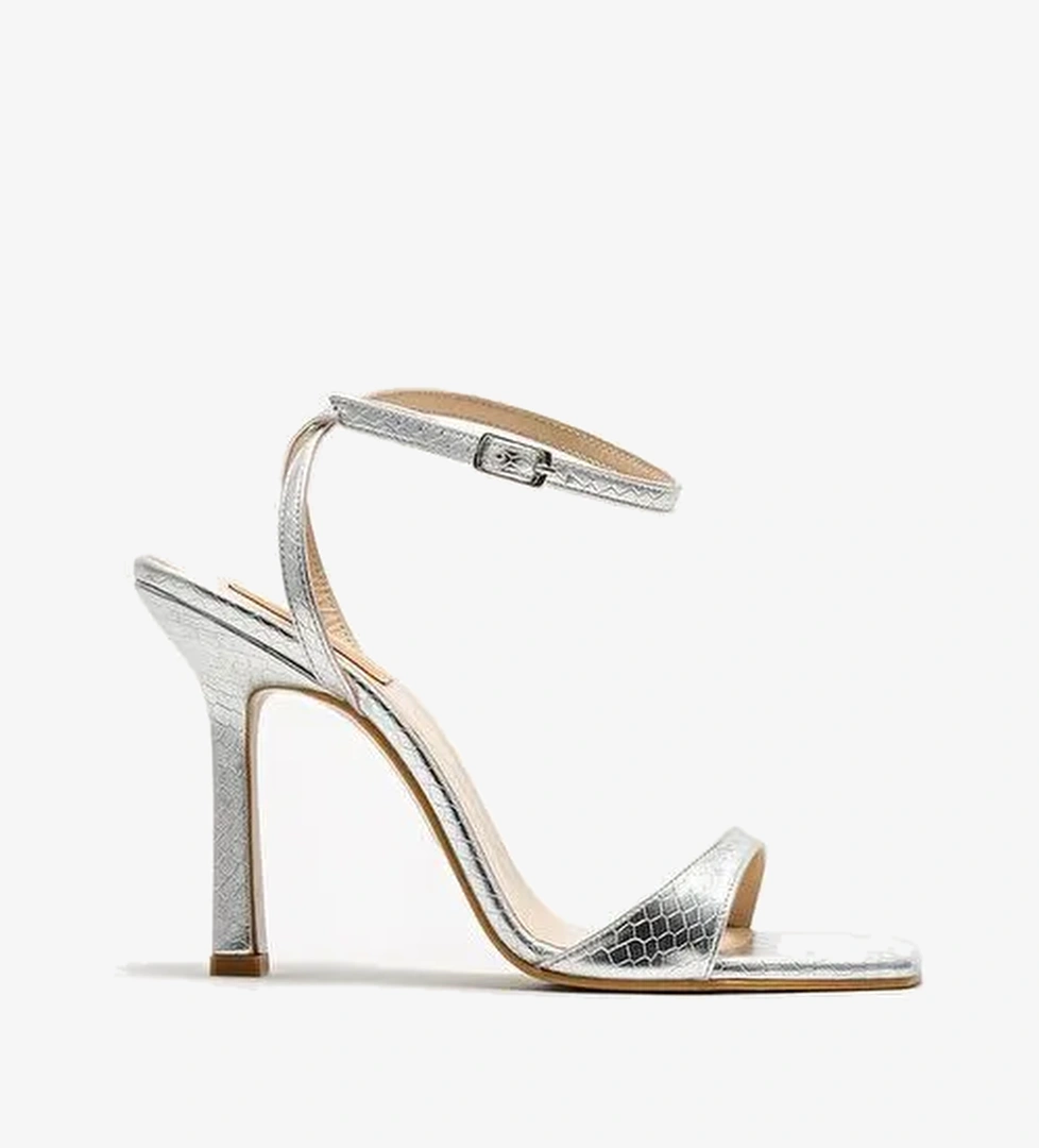 Lame Kadın Topuklu Sandalet - Görsel 1