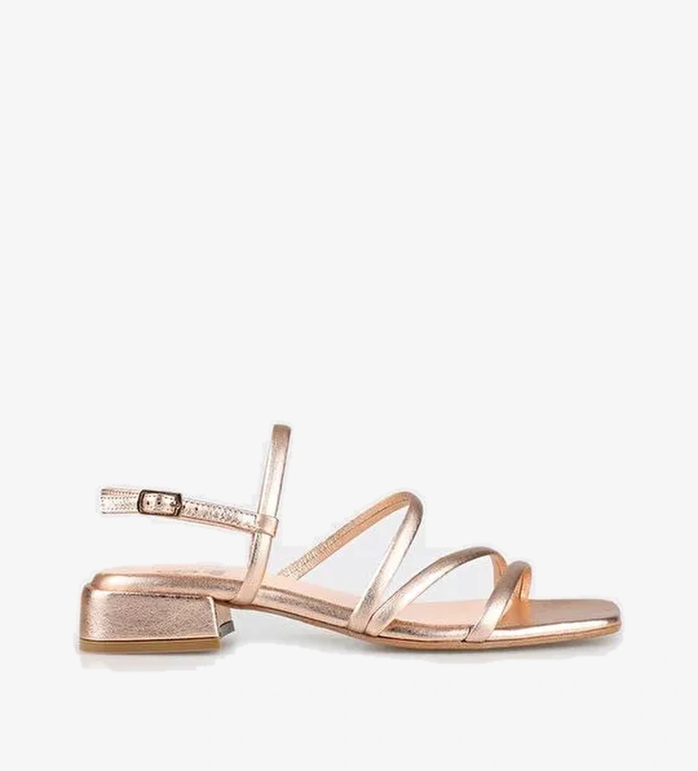 Rose Deri Kadın Topuklu Sandalet - Görsel 1