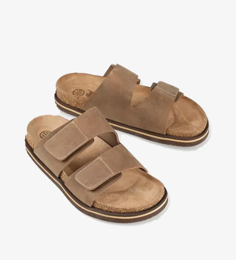 Vizon Deri Erkek Terlik - Görsel 1