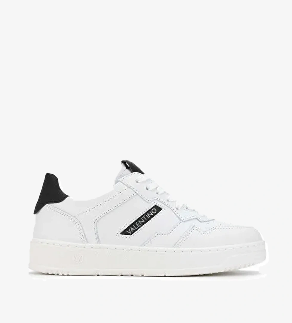 Mario Valentino Unisex Hakiki Deri Beyaz/Siyah Sneakers & Spor Ayakkabı - Görsel 1