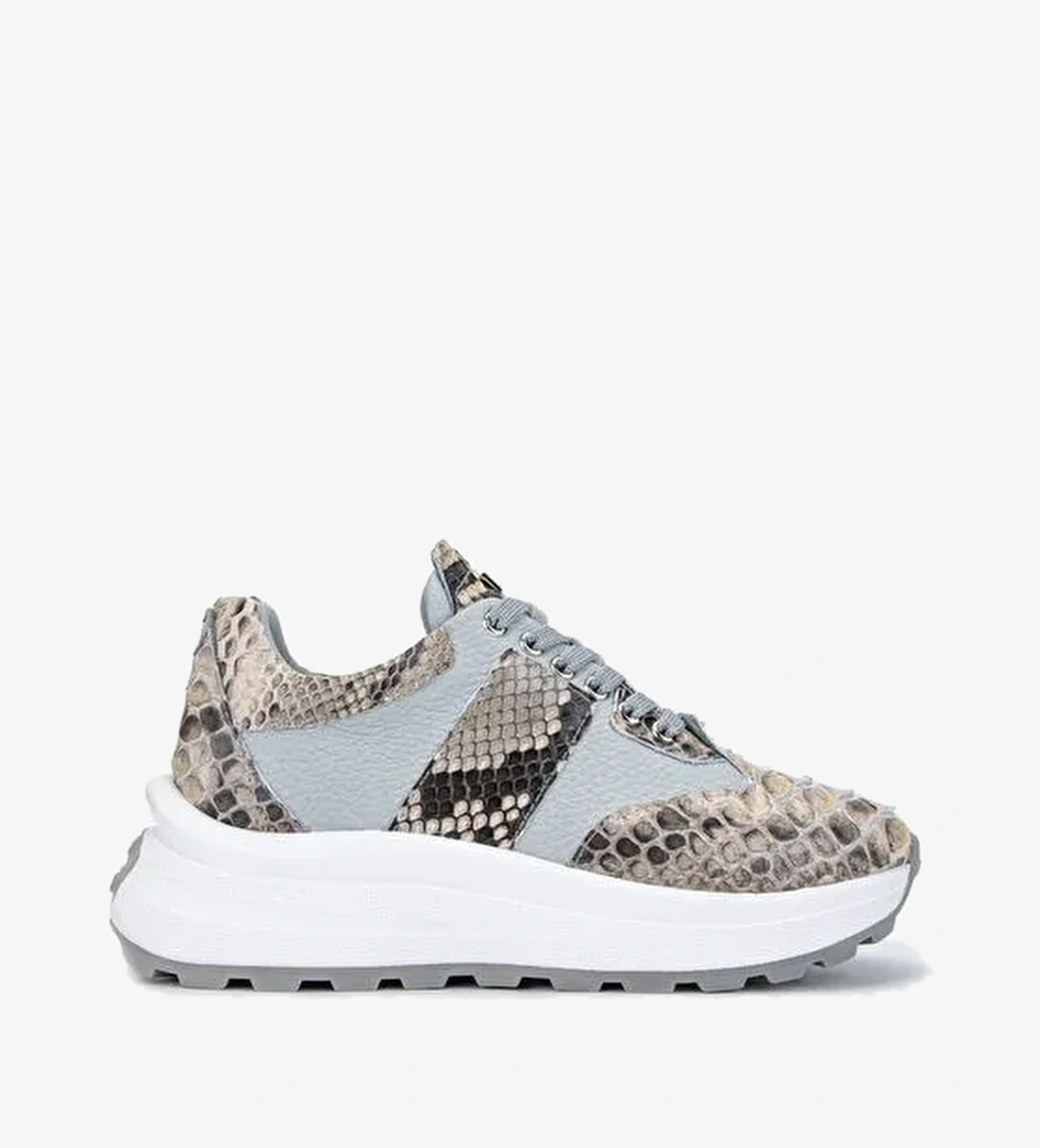 Valmenti Lyra Kadın Gri Hakiki Deri Sneakers & Spor Ayakkabı - Görsel 1