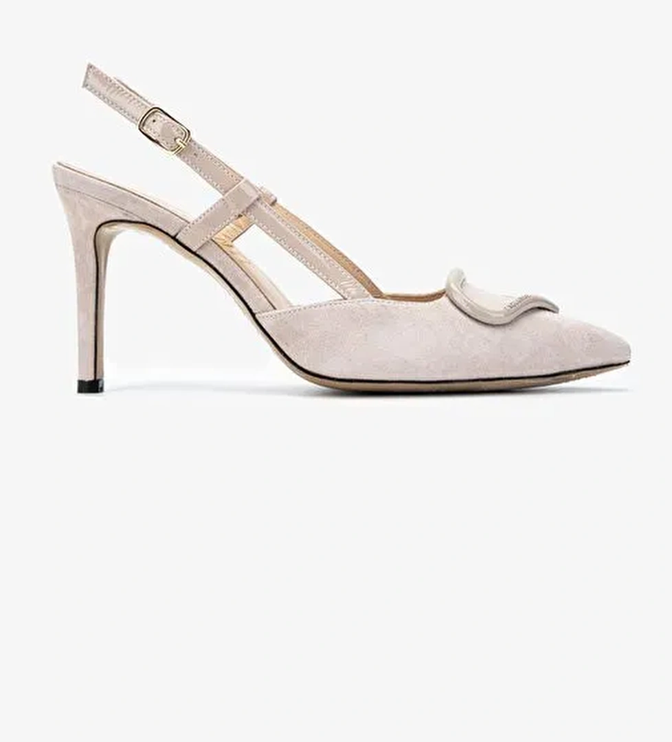 Valmenti Abriana Kadın Nude Hakiki Deri Topuklu Ayakkabı - Görsel 1