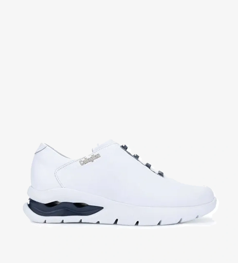 CALLAGHAN Erkek Hakiki Deri Beyaz/Lacivert Sneakers & Spor Ayakkabı - Görsel 1