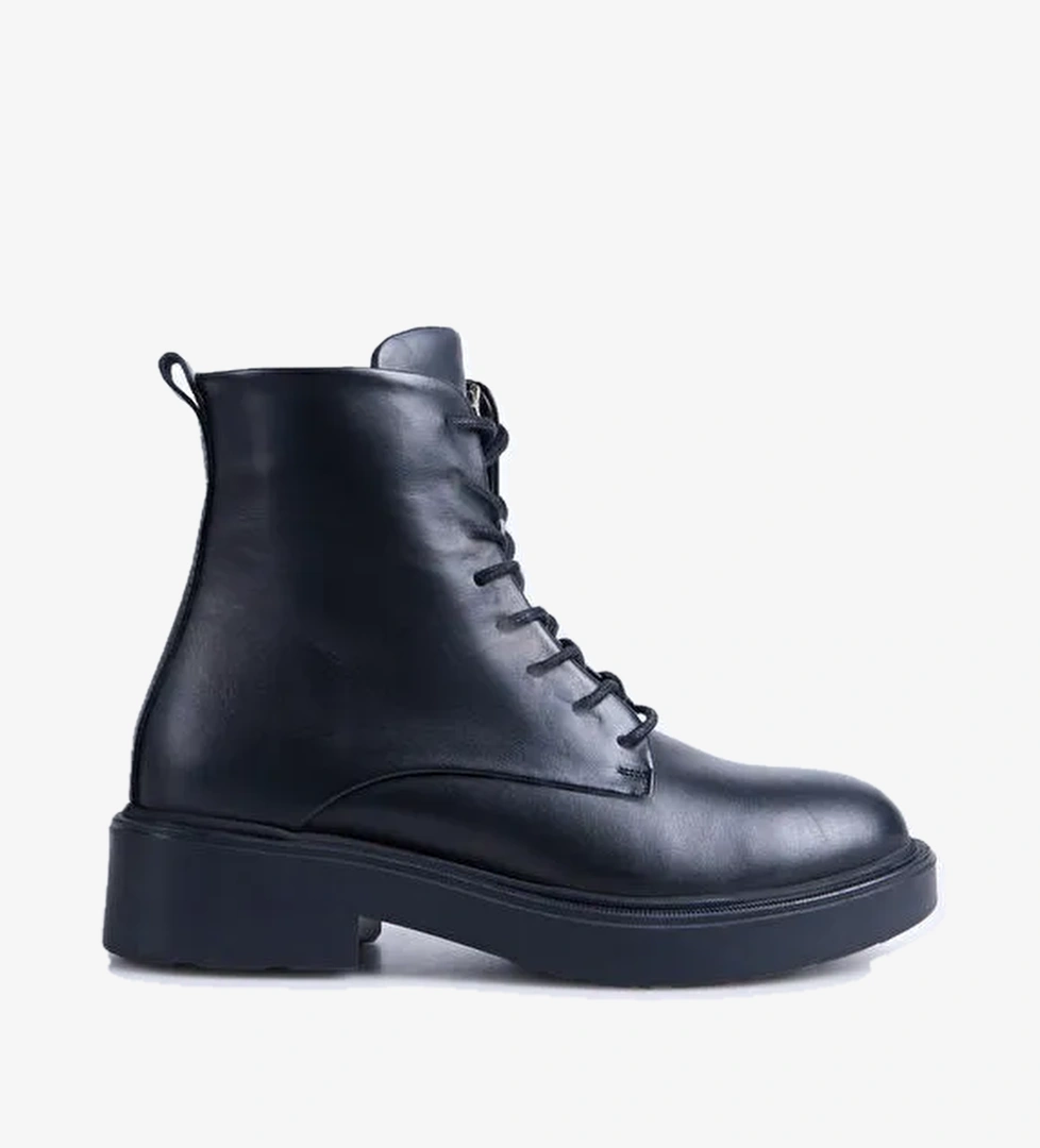 Fabrika Siyah Kadın Deri Bot D-DALY