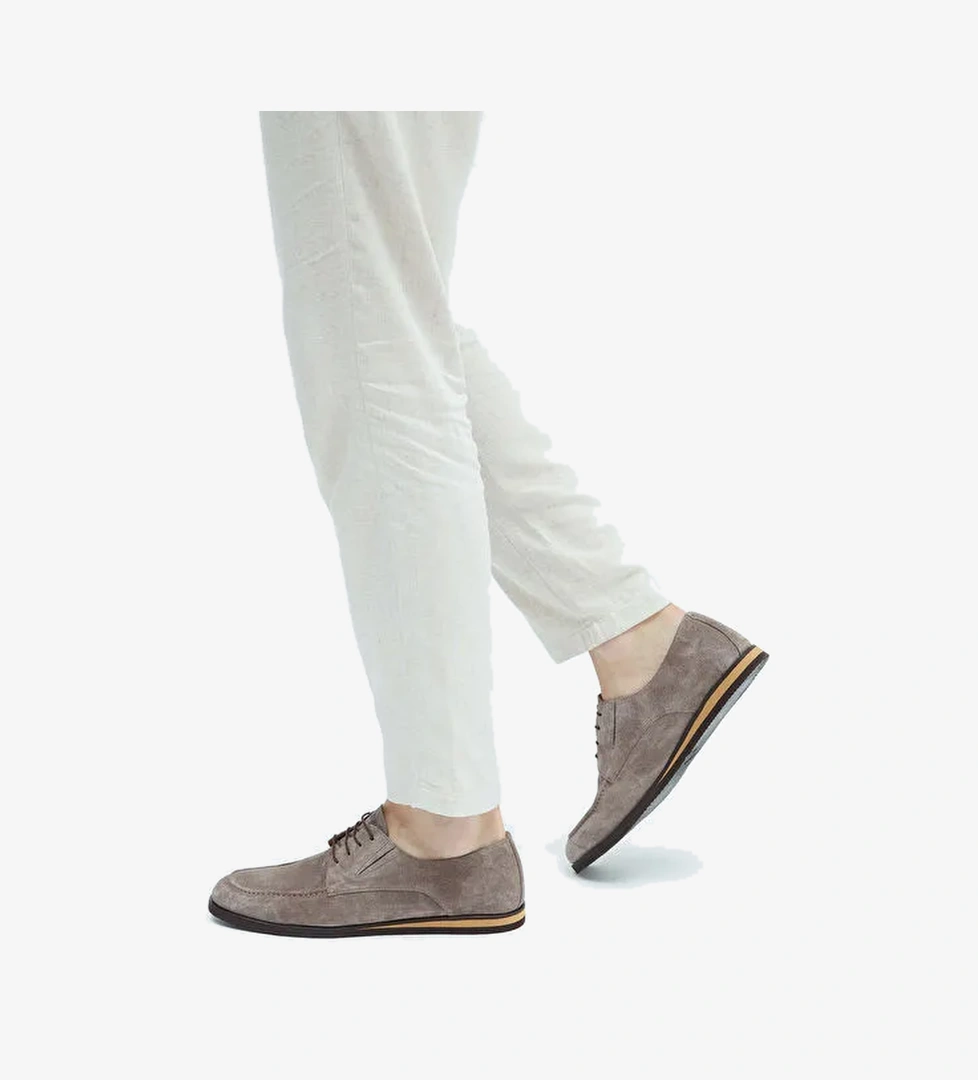 Tamer Tanca Erkek Hakiki Deri Kahverengi Casual Ayakkabı - Görsel 1