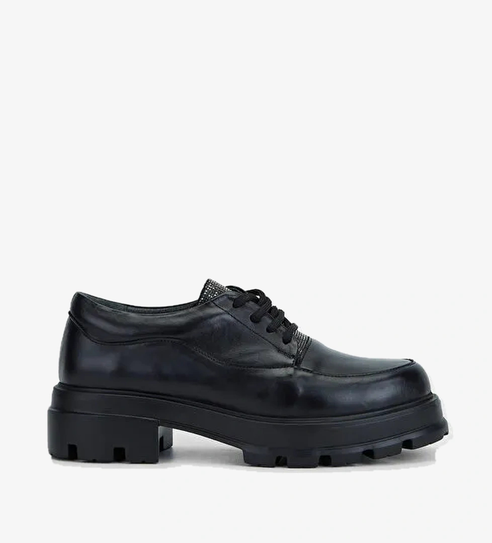 Tamer Tanca Siyah Kadın Deri Günlük Ayakkabı 923 1014 BN AYK SK23/24 - Görsel 1